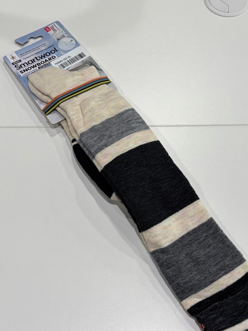 Smartwool Women's XL Snowboard OTC Socks Targeted Cushion Grey Black NWT